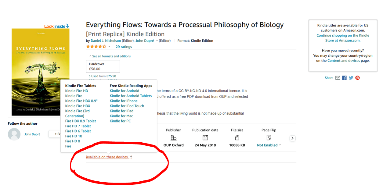 I downloaded a free Kindle book but message appears it’s not compatible