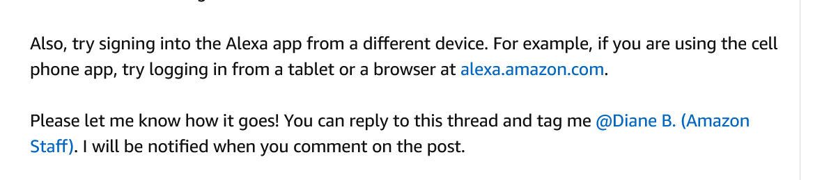 Trying to sign into Alexa app for the 1st time. I live in Ireland but ...