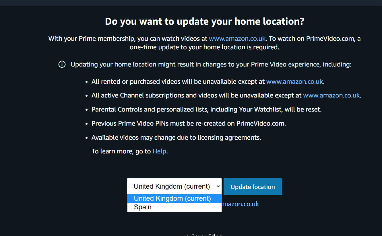 Amazon prime video discount unavailable in your location