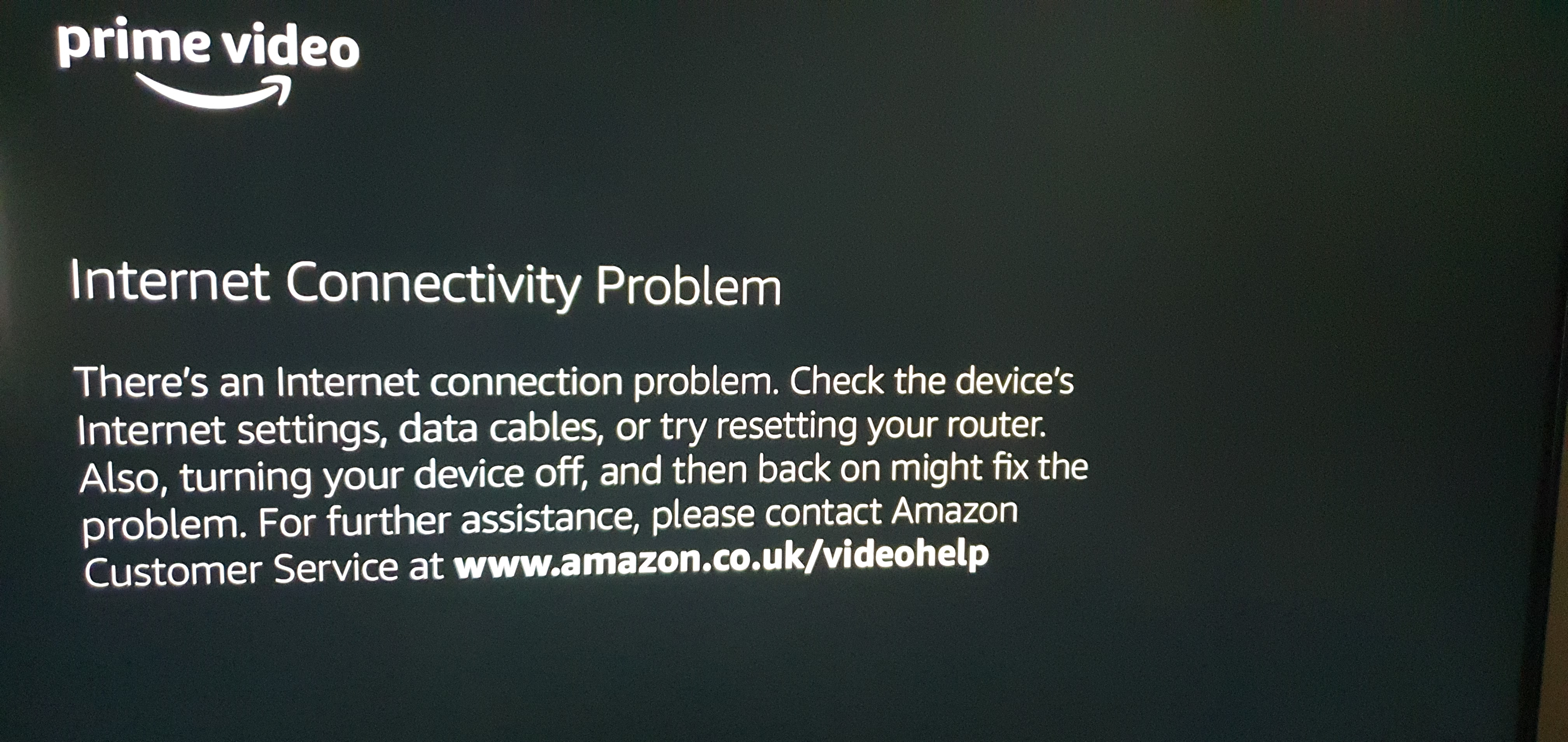 Prime Video stopped working on LG TV