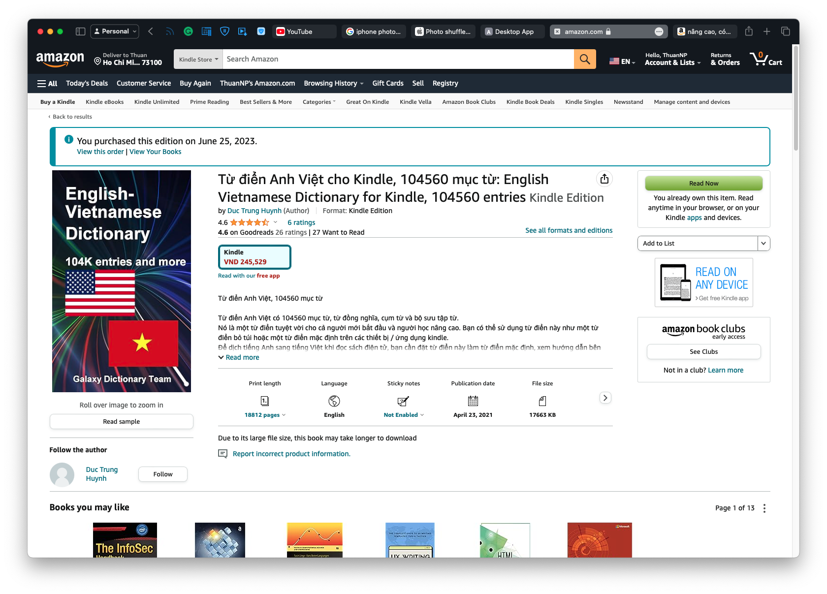 How can I change the dictionary on the new desktop application?