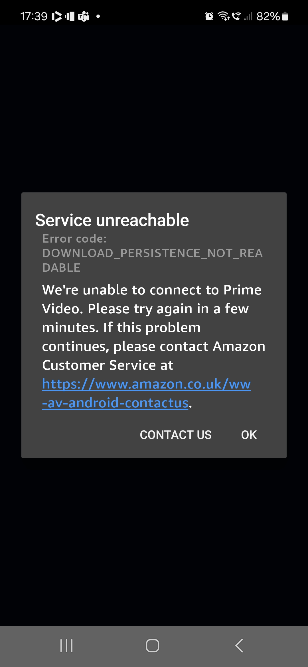 Amazon prime app samsung not working sale