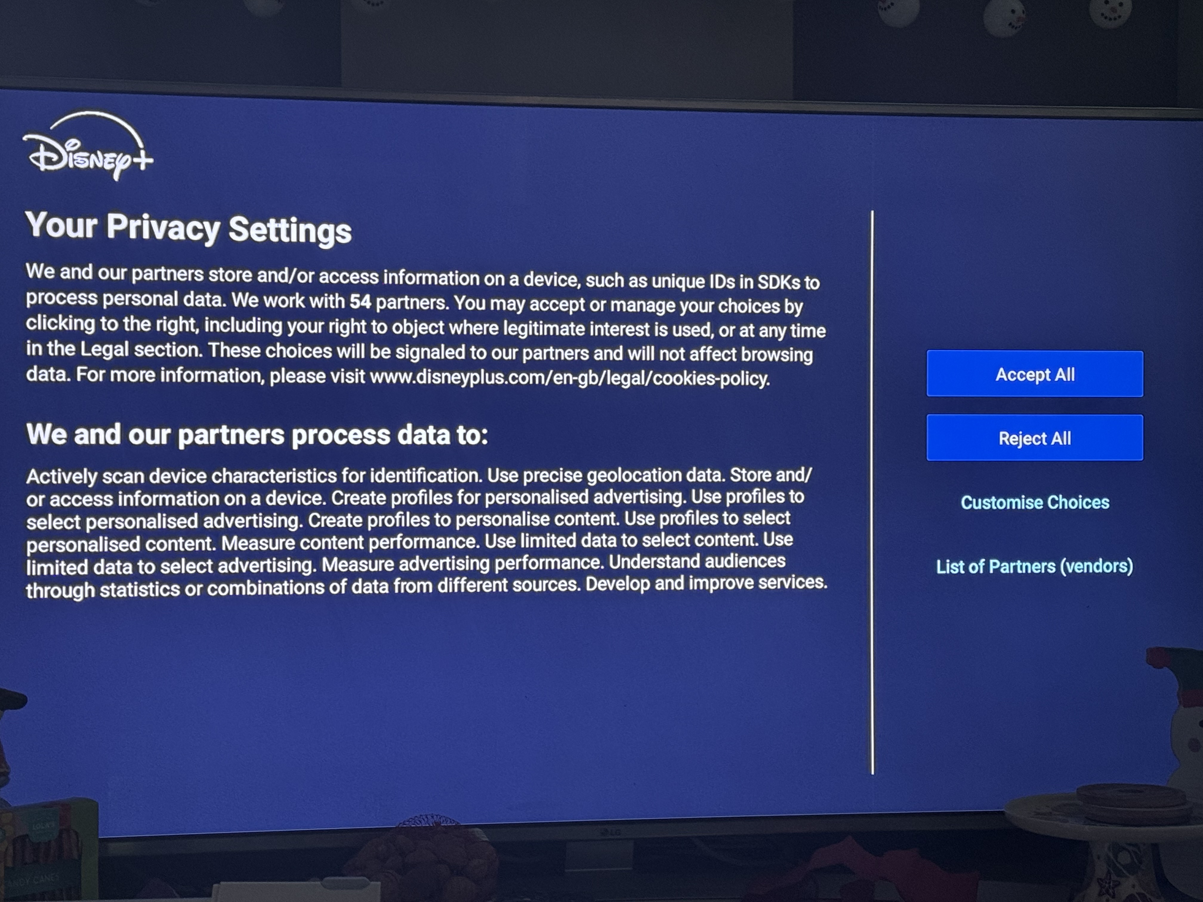 Disney plus stuck on privacy settings won’t open