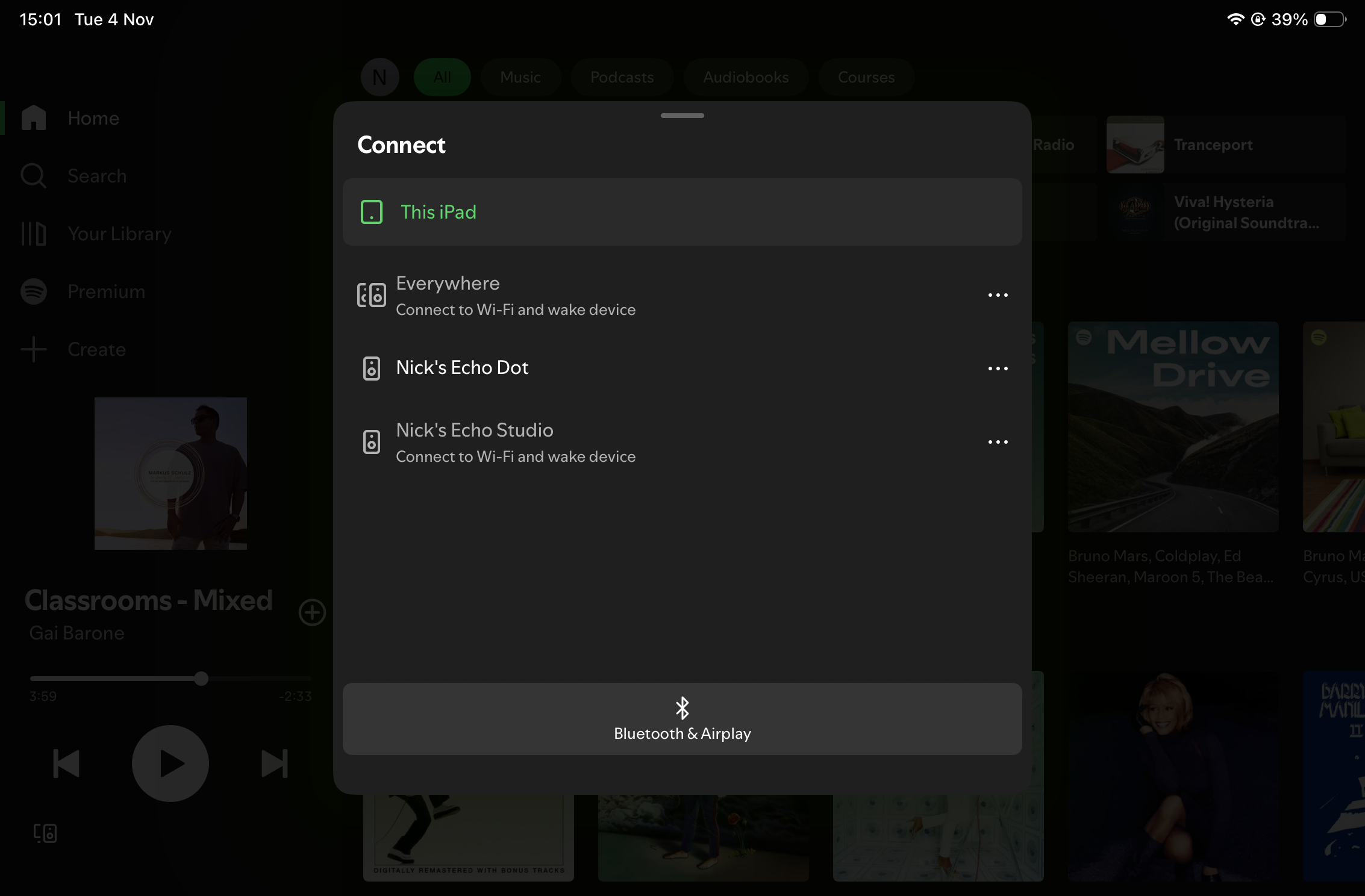 Spotify on iPad cast to Echo Studio problem